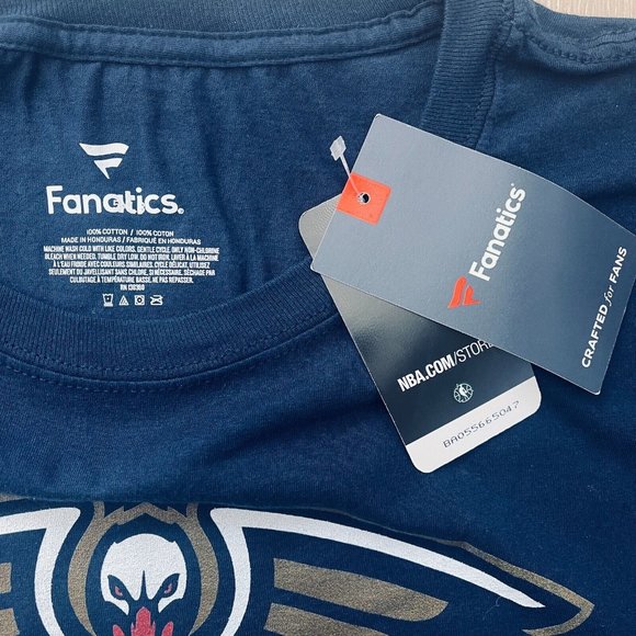 NWT Fanatics NBA New Orleans Pelicans Basketball Williamson 1 Navy L/S Tee 5XLB - Picture 3 of 5